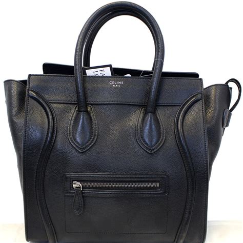 celine black leather purse|Celine black bags.